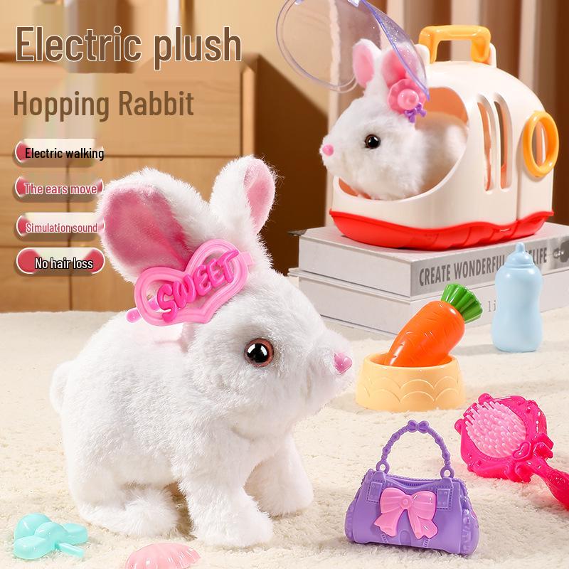 

Children s Walking & Sounding Plush Rabbit Toy
