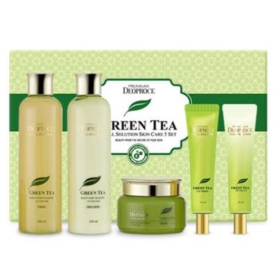 Premium Green Tea Total Solution Skin Care 5 Pieces Set