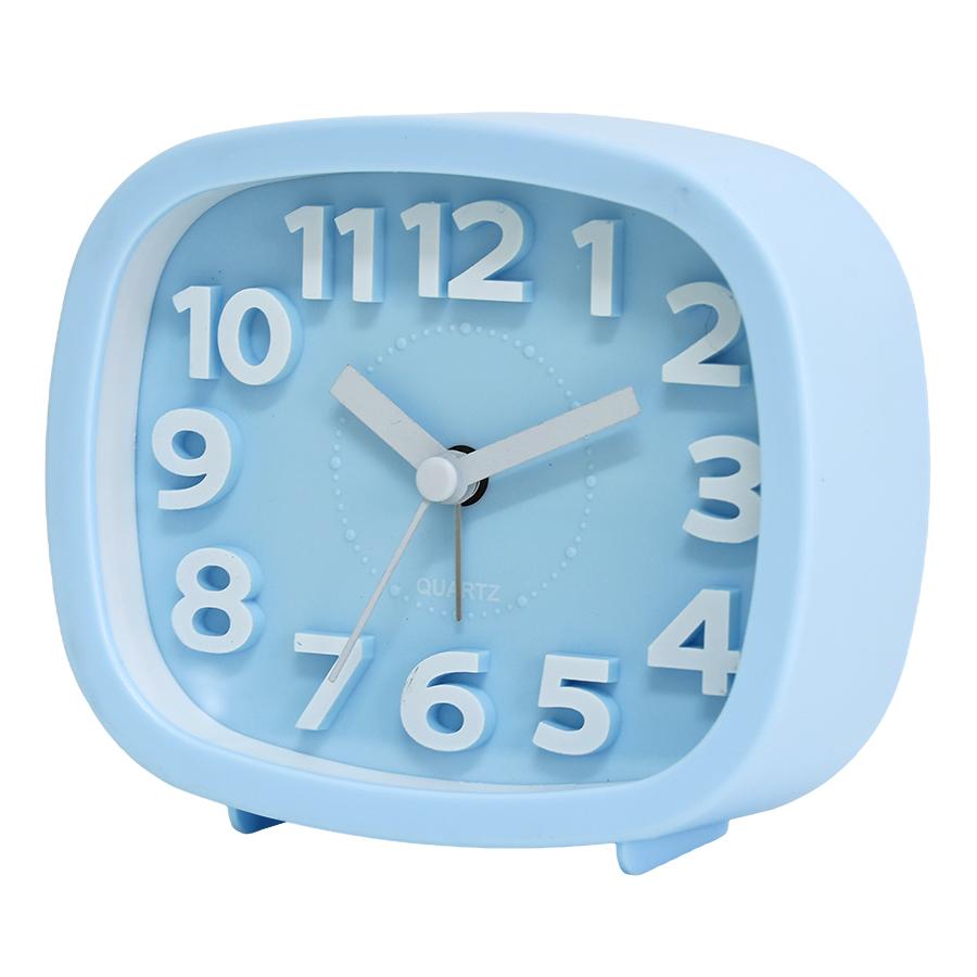 1pc minimalist bedside square quartz alarm clock, creative 3D digital clock face, home decoration, festival gift, battery free