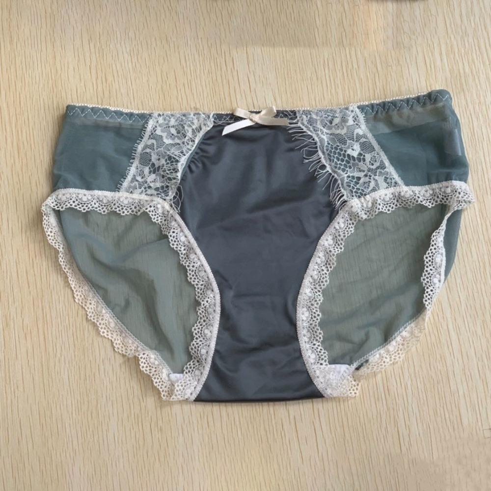 Briefs Bow Lace Panties Middle Waist Lace Briefs Temptation Sexy Panties Girl