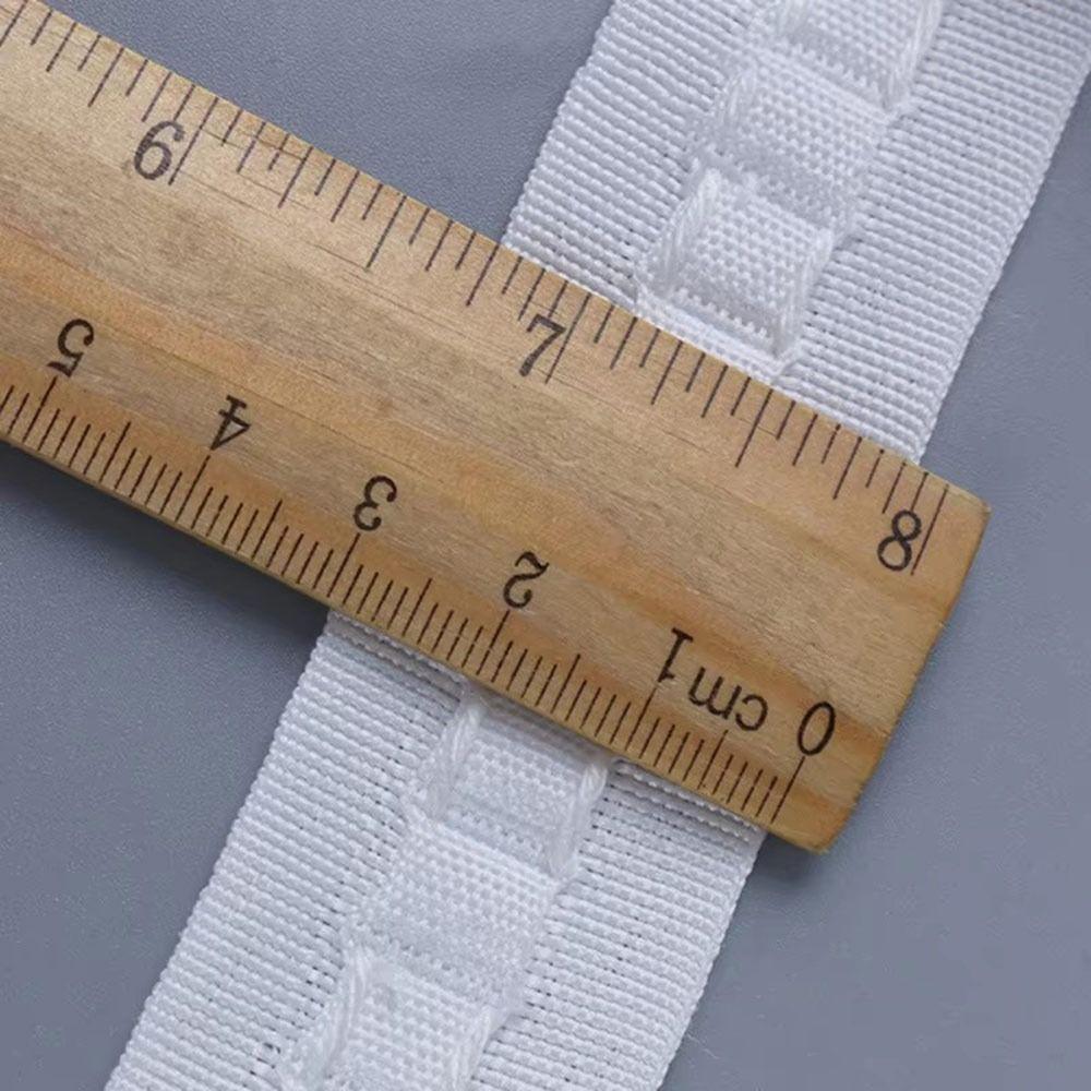 30Meters Curtain Pleated Tape Rings Grommet Top Punching Hook Rod Header White Tape