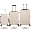 ABS 20/24/28in Suitcases Set - Beige/Black/Blue Lightweight Luggage w/Reinforced Shell & 360° Wheels, Durable Trolley Case