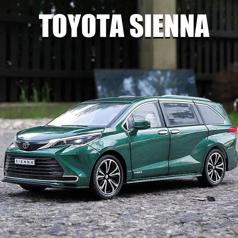 lqbn4 1:24 Toyota Sienna MPV Van Alloy Diecasts & Toy Vehicles Metal Toy Car Model Sound And Light Collection Kids Toy H4