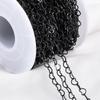 1Meter Punk Black Color Stainless Steel Love Heart Link Chains for Party Jewelry Making DIY Bracelet Choker Necklace Components