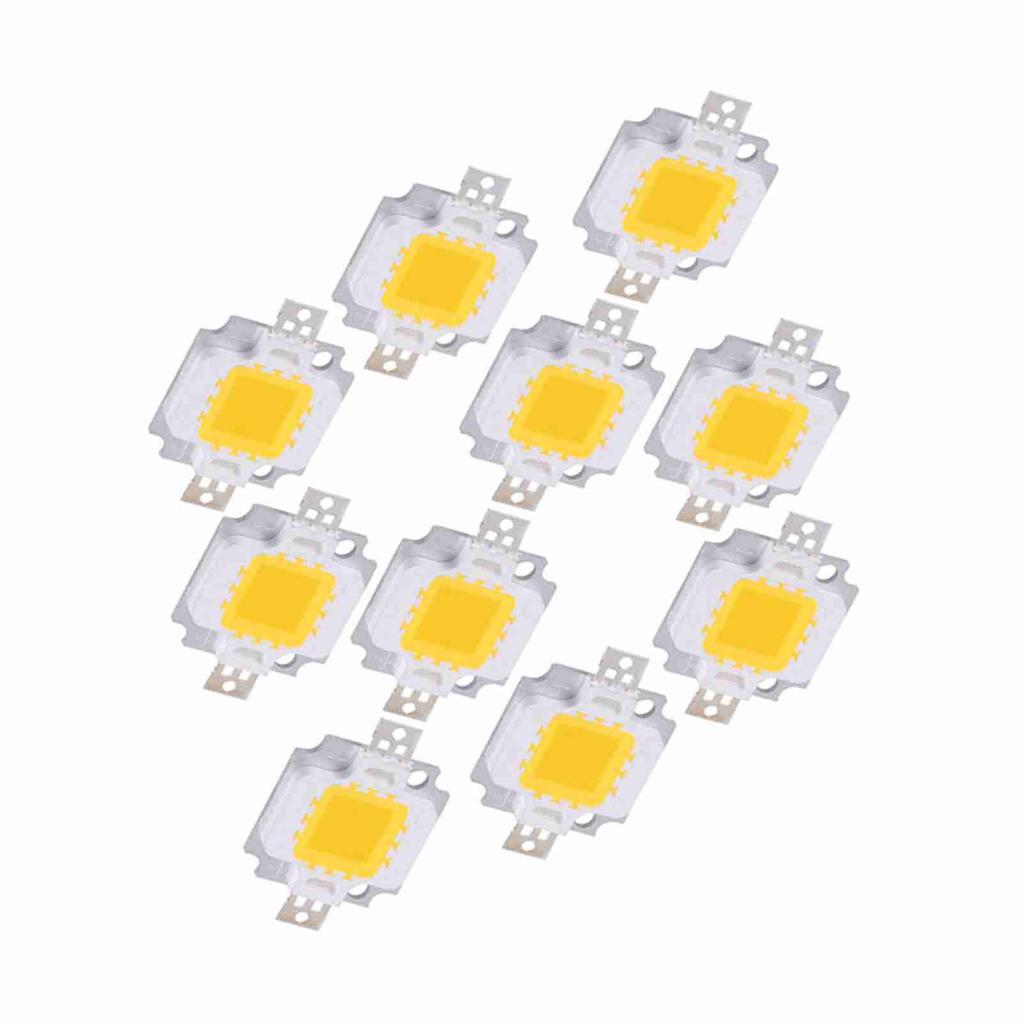 10 Stück 10W LED SMD Chip COB 9-10V Für Lampe Flutlicht Perlen Glühbirne Hoch Weiß
