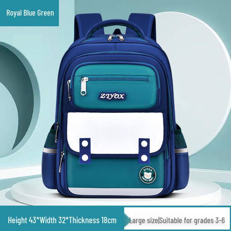 British Style Primary School Backpack for Boys & Girls, Grades 1-6 - Lightweight & Spacious