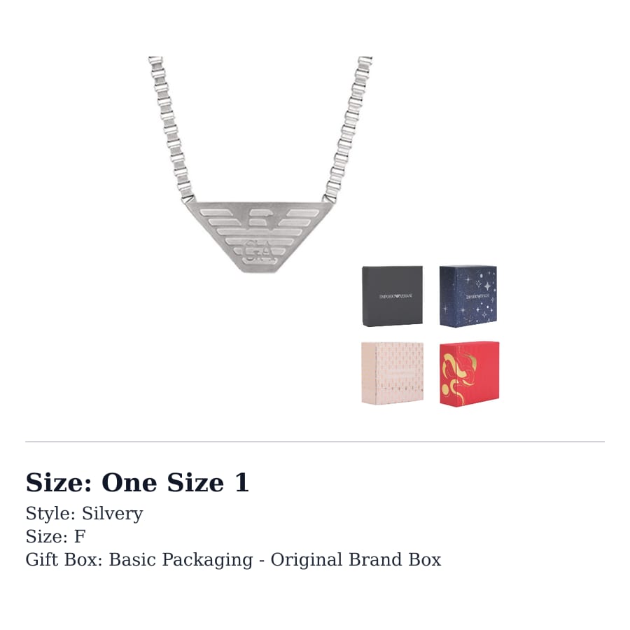 Emporio Armani Stainless Steel Necklaces Men's EGS2984040