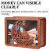 Wooden PiggyBanks Reusable Handmade Money Box PiggyBanks with Saving Goal Number