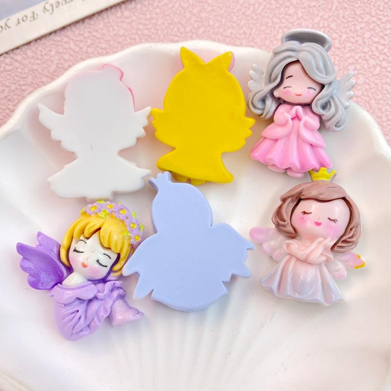 10Pcs New Cute Princess Series Flat Back Resin Cabochon DIY Jewelry Craft Decoration Accessories