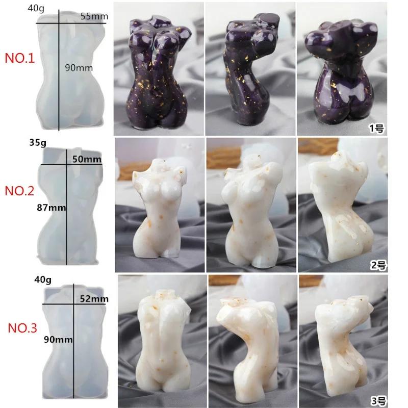 Corp model rășină epoxidică DIY Silicon oglindă cristal epoxidic Matriță silicon 3D pentru fabricarea lumânărilor prăjituri