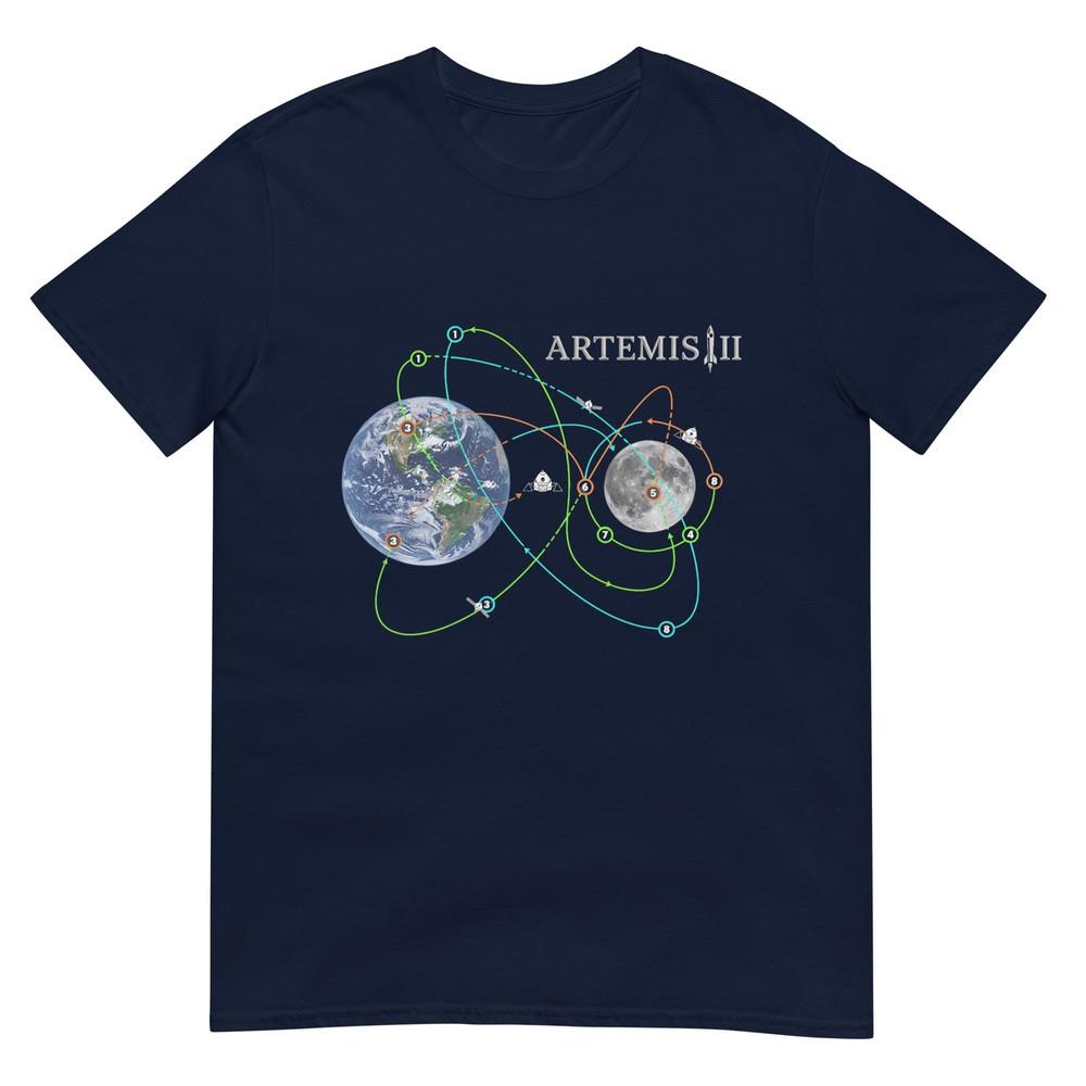 Artemis Ii Mission Patch Style Space Exploration Rocket Tshirt S