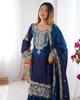 Women Bollywood Party Wear Salwar Suit Palazzo Set Indian Pakistani Chinon Silk Salwar Kameez Sharara