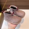 Autumn Winter Baby Boys Girls Boots Oxford Suede Children Casual Shoes Outdoor Anti-slip Infant Shoes Plush Kids Ankle Boots