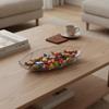 Transparent Leaf Shape Snack Serving Dish Thickened Bone-spitting Plate Fruit Plate  Dinning Table