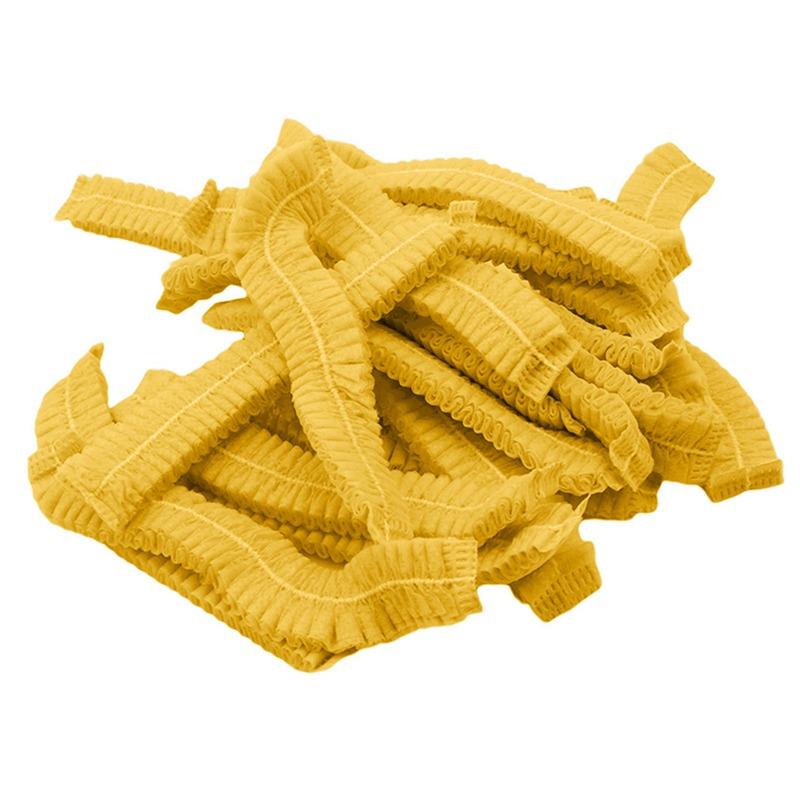 100 PCS Disposable Microblading Non Woven Fabric Makeup Hair Net Cap Sterile Hat Chef Catering Dust Strip Hat Bathroom Supplies