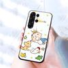M-MINNA NO T-TABO Phone Case For Samsung S26 S25 S24 FE S23 S22 S21 Plus S20 Ultra Note20Ultra Black Glass Cover