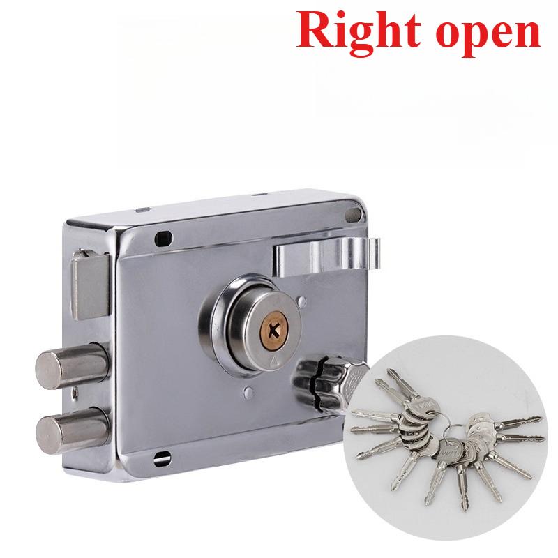 1 Set of Old Style Exterior Door Lock Set Anti-theft Door Lock Indoor Iron Door Lock with A Key Household Hardware Accessories