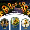 Sunflower Solar Garden Lights - Waterproof Outdoor Decoration, 40H Powered, 2pcs