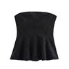2024 Winter Fashion: Women's Strapless Slim Fit Off-Shoulder Top with Straight Neckline