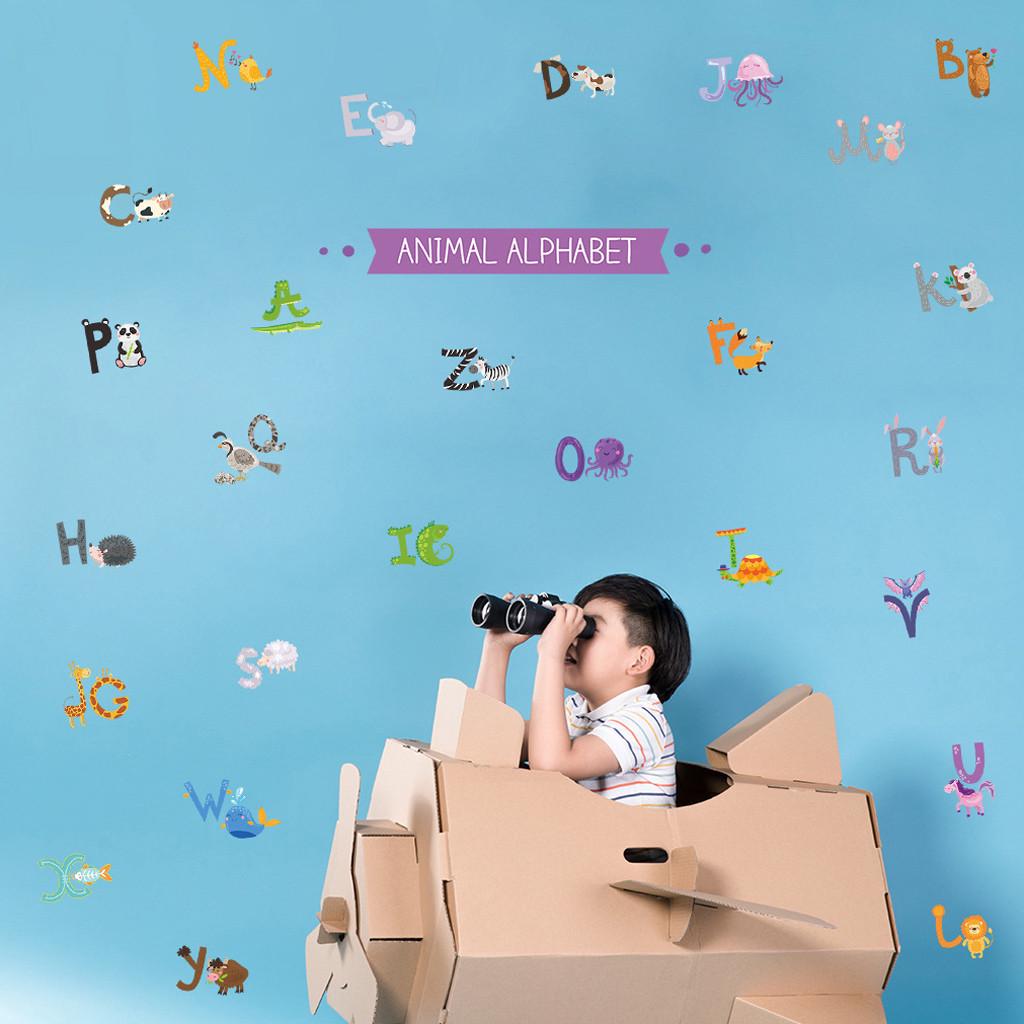  Alphabet ABC Kids Wall Stickers Peel For Kids Nursery Room Decor