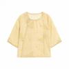 Demana Women's Chinese-Style Embroidered Ramie Blouse
