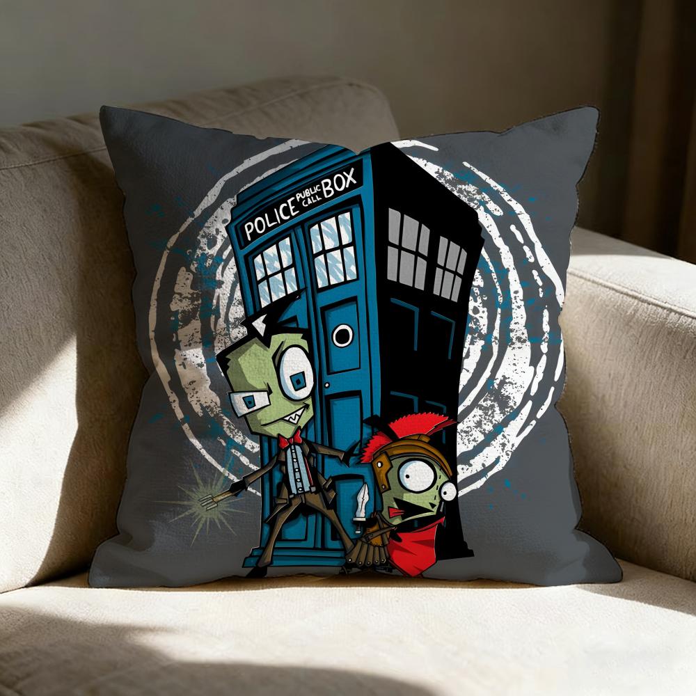 IInvader Zim Game Pillow Case Pillowcase Doublesided Printed Sofa Cushion Bedroom Headboard Pillow