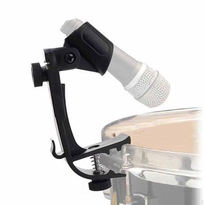 Clipes de Microfone para Aro de Bateria Acessório de Percussão Ajustável Suporte de Montagem para Caixa Braçadeira para Músico