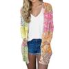 Women's Fashion Casual Comfort Floral Print Mid-Length Cardigan Jacket
