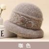 Autumn and Winter New Old Man's Hat Women's Knitted Versatile Warm Middle and Old Rabbit Hair Thickened Fashion Wool Basin Hat