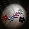 Transparent Resin Flower Pendant Necklace Metal Chain Multi Colors Daily Wear Party Gift For Women Girls