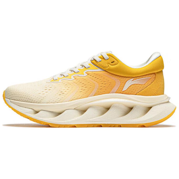 New LiNing Non slip Lightweight Running Shoes Women's Yellow AZGU006-2