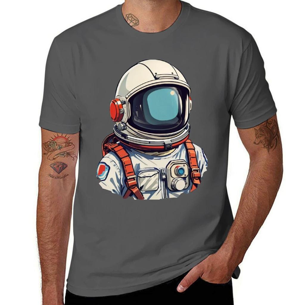 Astronaut Space Outer Moon Planet Suit Tshirt T Shirts For Man Graphic Vintage Tshirt