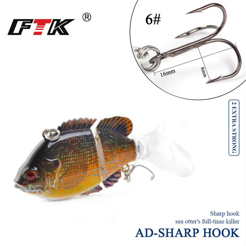 FTK 1 Piece 7.5CM-13G 2 Sections Multi-section Small Fishing Bait Swimming Bait Barracuda Bait