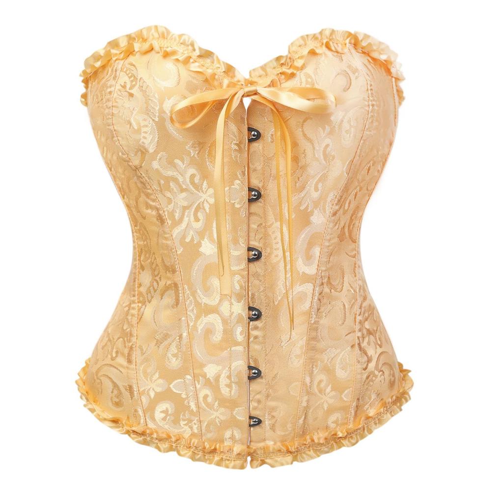 Women's Lace-Up Corset Top Bustier for Costume