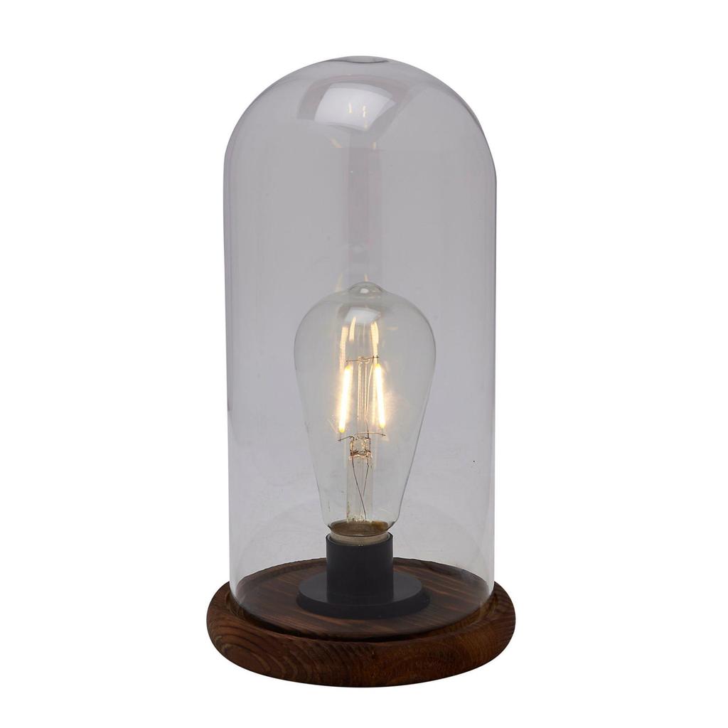 Hestia LED-upplyst glaskupa med glödlampa - Stor