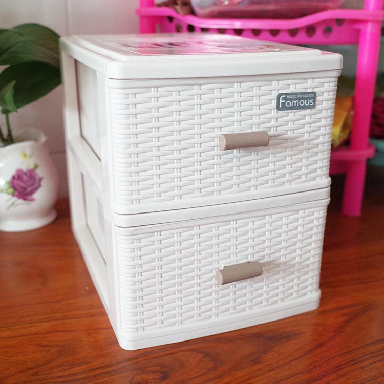 Multi-Layer Plastic Storage Cabinet & Jewelry Organizer