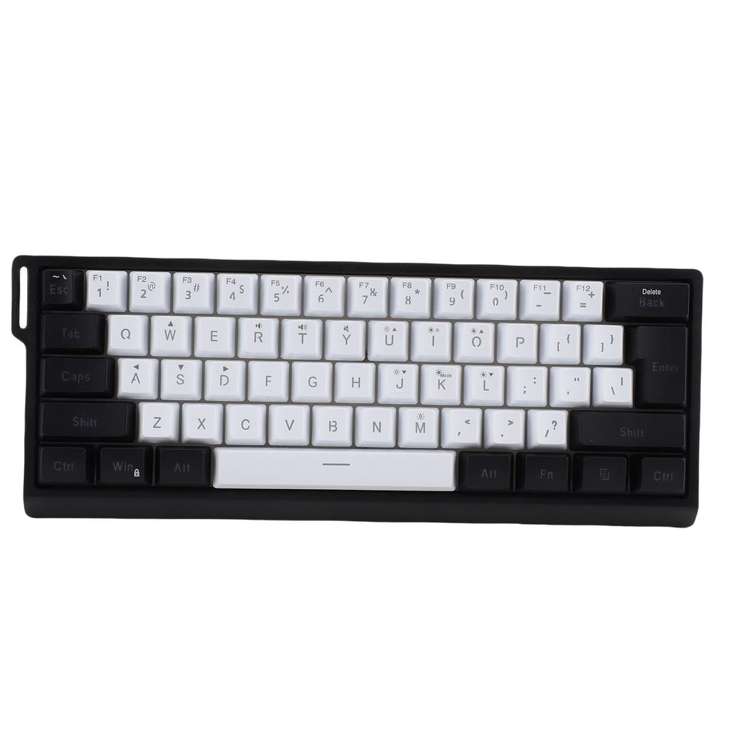 Wired Keyboard 60 Percent 61 Keys RGB Backlit Mechanical Feel Portable Computer Keyboard for Gaming Work