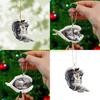 F26C Christmas Tree Accessory Captivating Angel Dog Pendant Hanging Ornament for Holiday Spirit