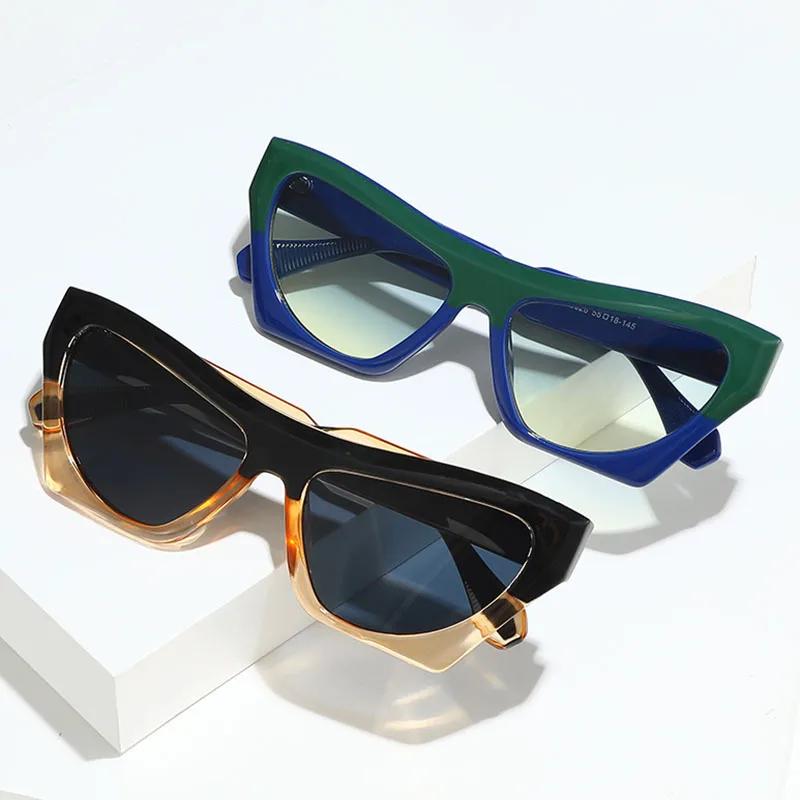 Fashion Vintage Cat Eye Sunglasses Women For Female Sun Glasses Punk Shades Luxury Brand Designer Sexy Ladies Popular Shades UV