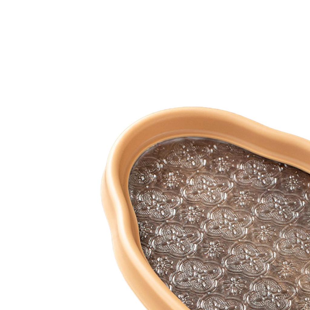 Begonia Flower Glass Tray Storage Tray for Coffee Table Breakfast Events