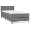3130226 vidaXL Lit à sommier tapissier avec matelas Gris foncé 80x200 cm Tissu