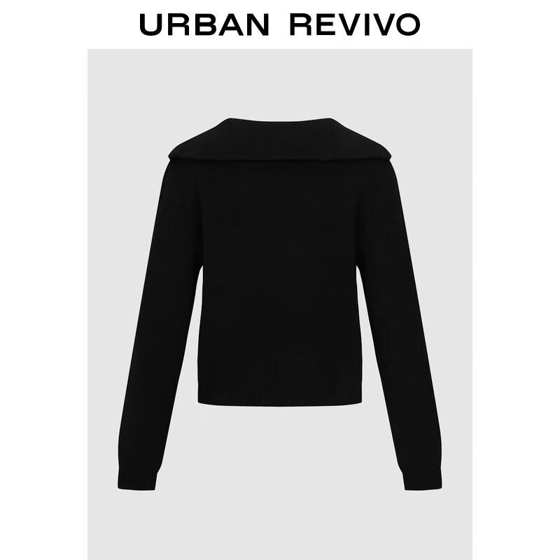 

Женский вязаный кардиган UR с лацканами и золотыми пуговицами M