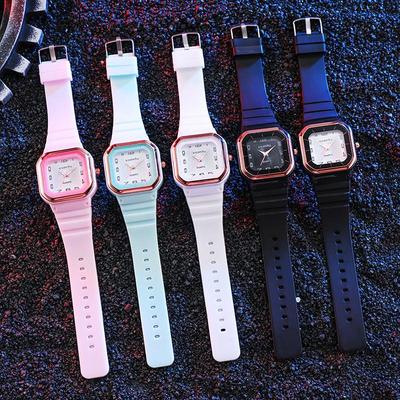 Korean Style Women's Minimalist Square Quartz Watch