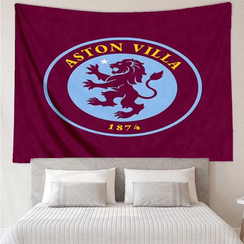 1PC Aston Football Club Printed Tapestry Room Decoration Wall Hanging for Living Room Bedroom, dormitory, Birthday and Christmas gifts
