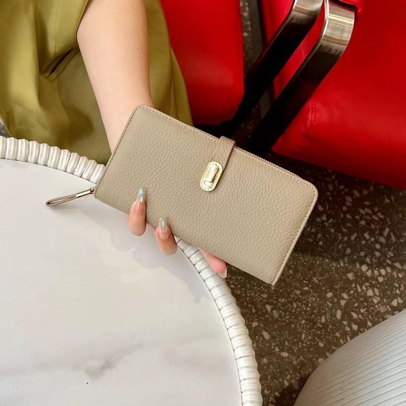 2026 Nuova Pelle di Mucca Morbida Portafoglio Lungo da Donna Grande Capacità Borsa a Mano Temperamentale Telefono Cellulare