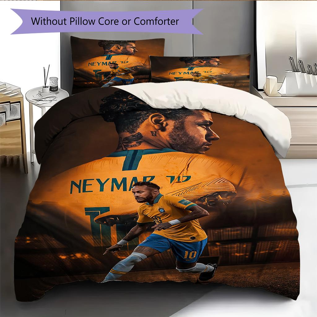 Neymar Muster Bettwäsche Heimdekoration Geburtstags- & Festgeschenk (1 Bettbezug + 2 Kissenbezüge, ohne Füllung)