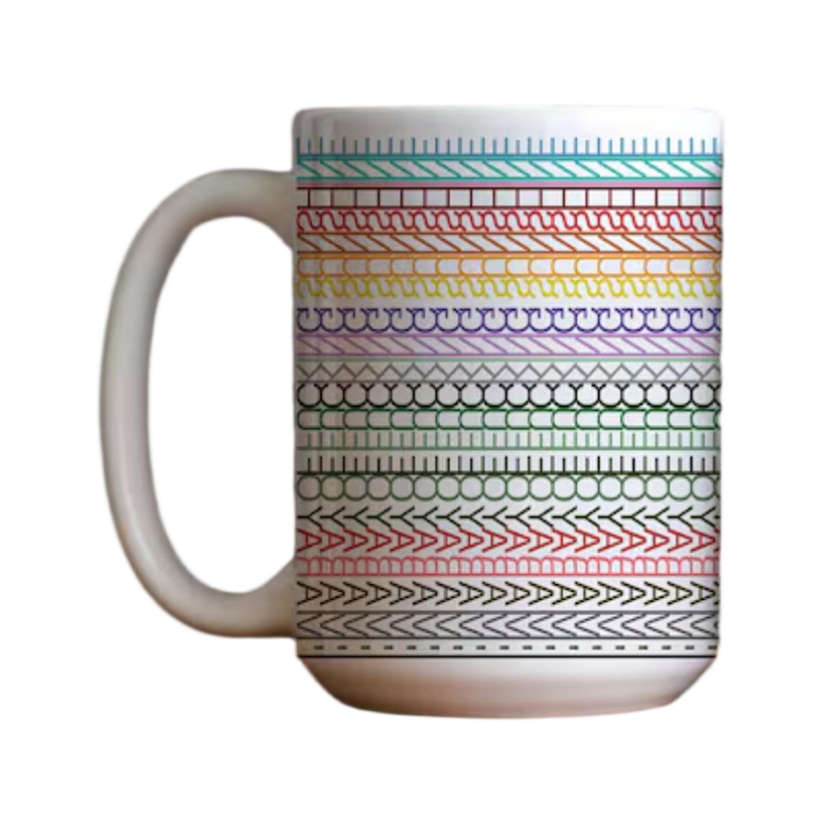 

Два новых декоративных элемента с креативными узорчатыми чашками и черными краями One Size