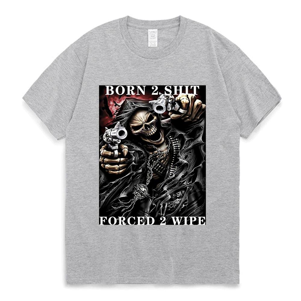 Fashion Anime Born with Feces Forced To Wipe T-shirts, High-quality Large T-shirts, Men's and Women's Short Sleeves