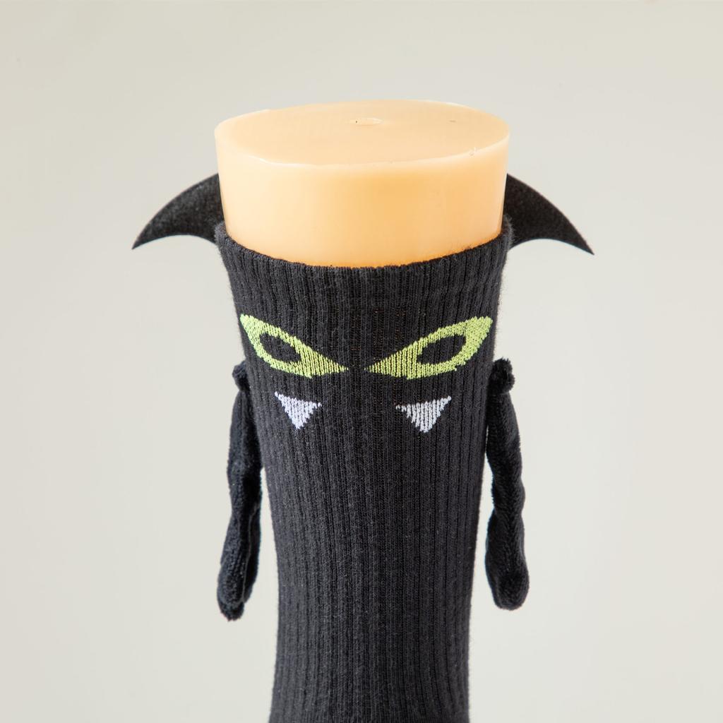 Halloween Socks Ghost Magnetic Grip Socks Cross-Border Amazon Cute Funny Bat Socks Mid-Leg Socks Cotton