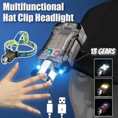 Neue USB-Aufladung Taktische Helmleuchte Signalleuchte Sensor Stirnlampe Outdoor LED Jagd Angeln Stirnlampe